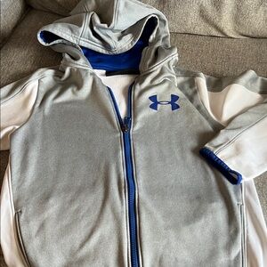 Under Armour Kids Gray and Blue Jacket size YLG